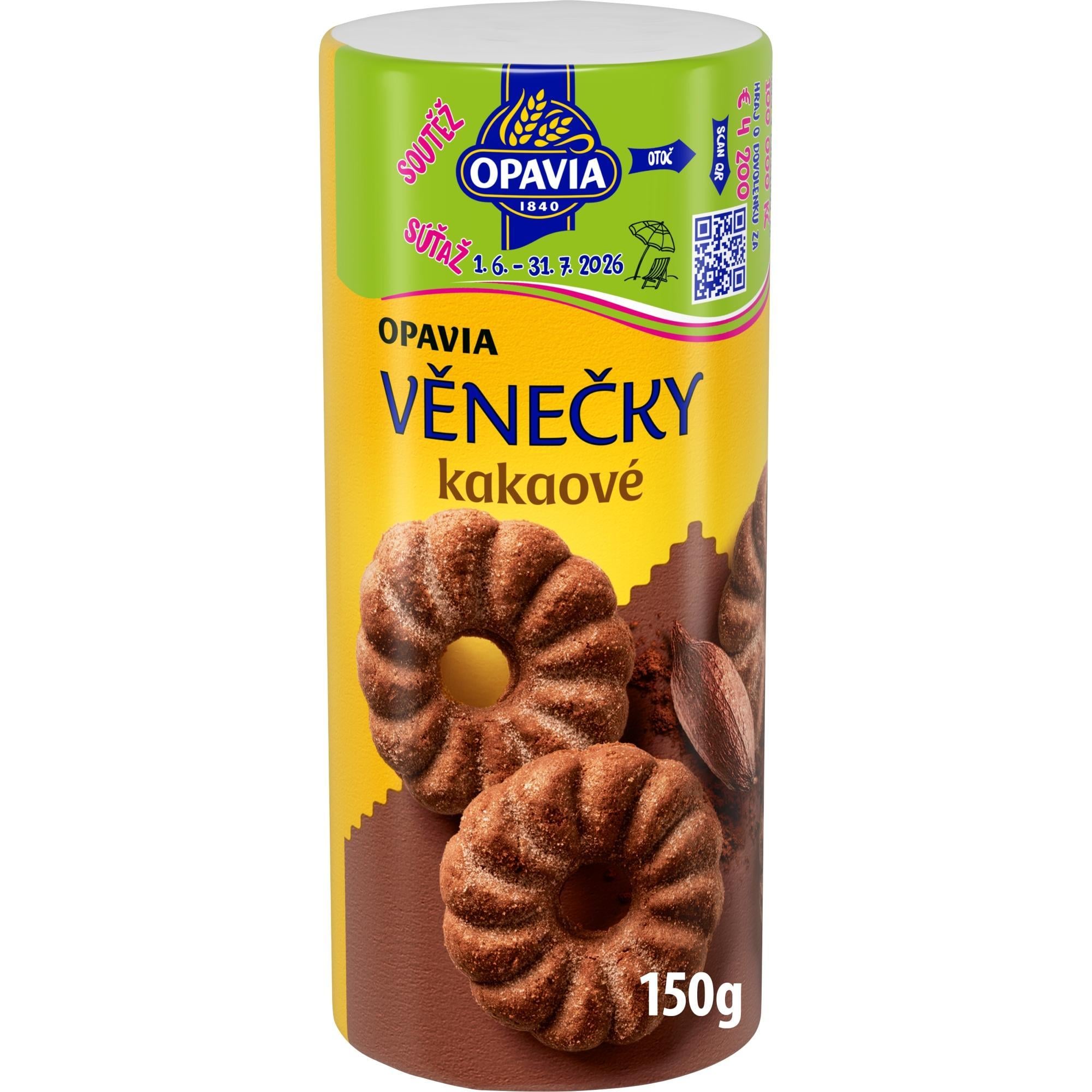 Opavia sušenky Zlaté Věnečky kakaové sušenky