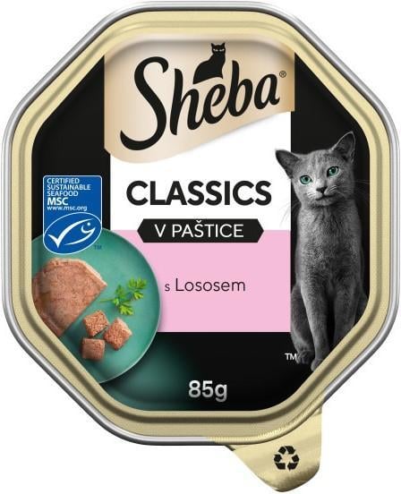 Sheba Paštička ve vaničce s lososem pro dospělé kočky
