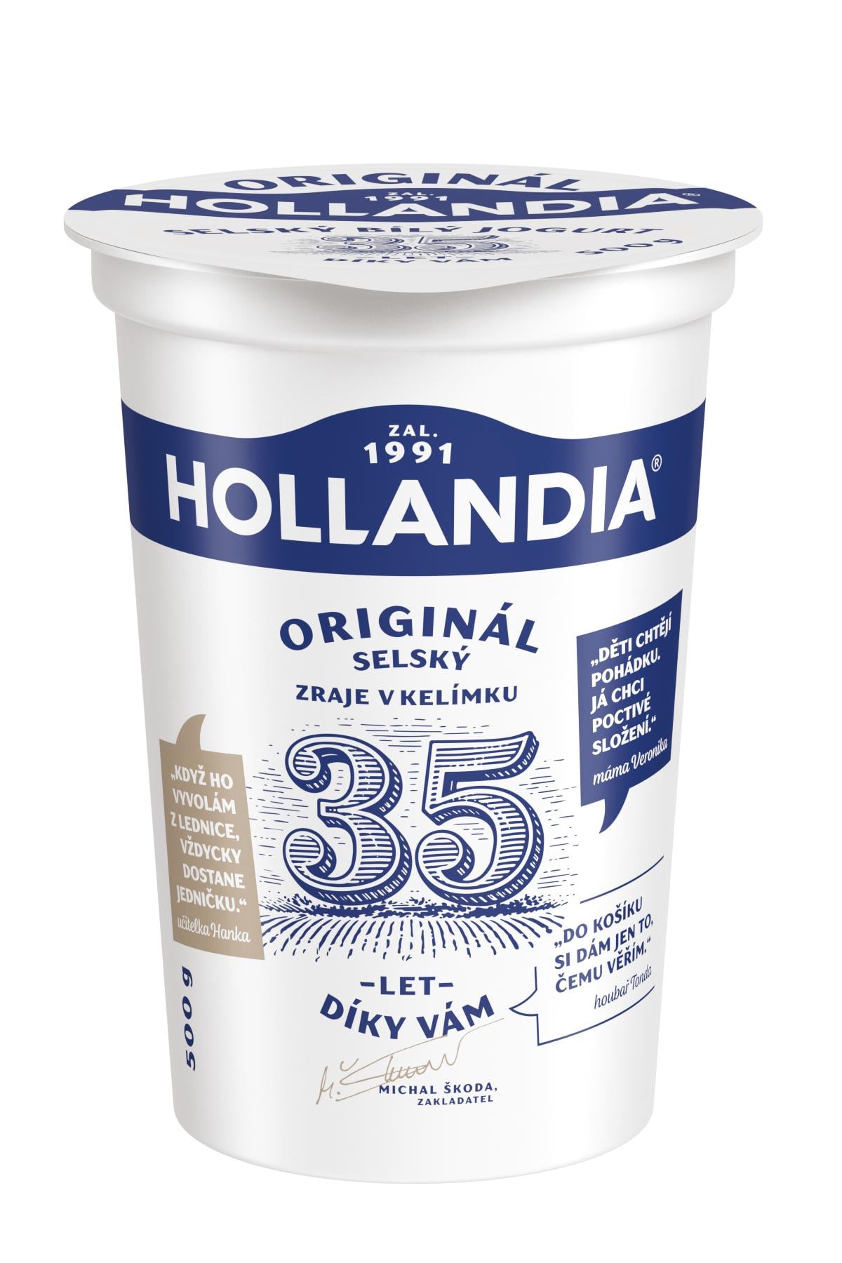 Hollandia Selský jogurt bílý 3,5%