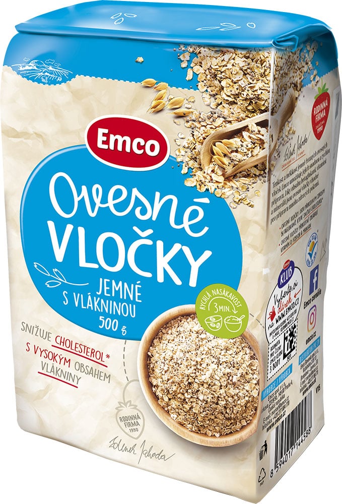 Emco vločky ovesné jemné s vlákninou
