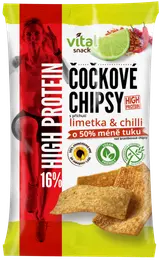 Vital Snack Čočkové chipsy limetka a chilli vysoký obsah proteinu
