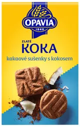 Opavia sušenky Zlaté Koka s kokosem a kakaem