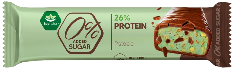 Topnatur Proteinová tyčinka pistáciová v čokoládě
