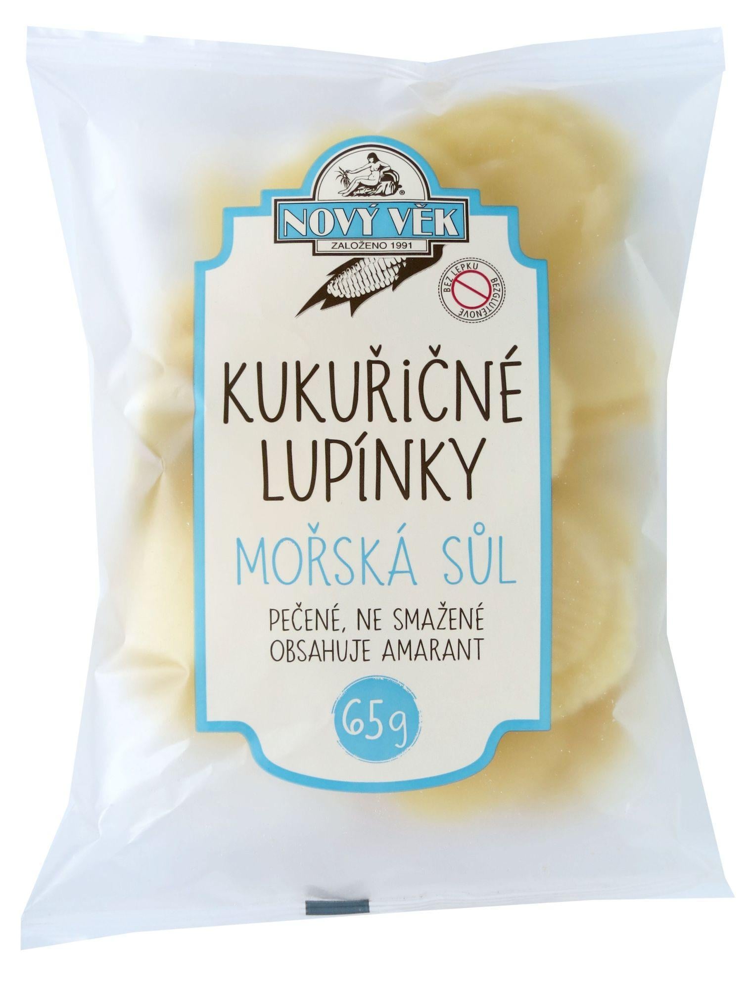 Nový věk Kukuřičné lupínky s mořskou solí