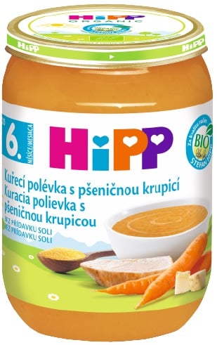 HiPP BIO Kuřecí polévka s pšeničnou krupicí