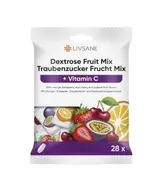 LIVSANE Hroznový cukr ovocný mix + Vitamin C žvýkací tablety 28ks