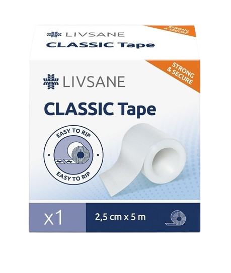 LIVSANE Fixační náplast Classic 2.5cmx5m