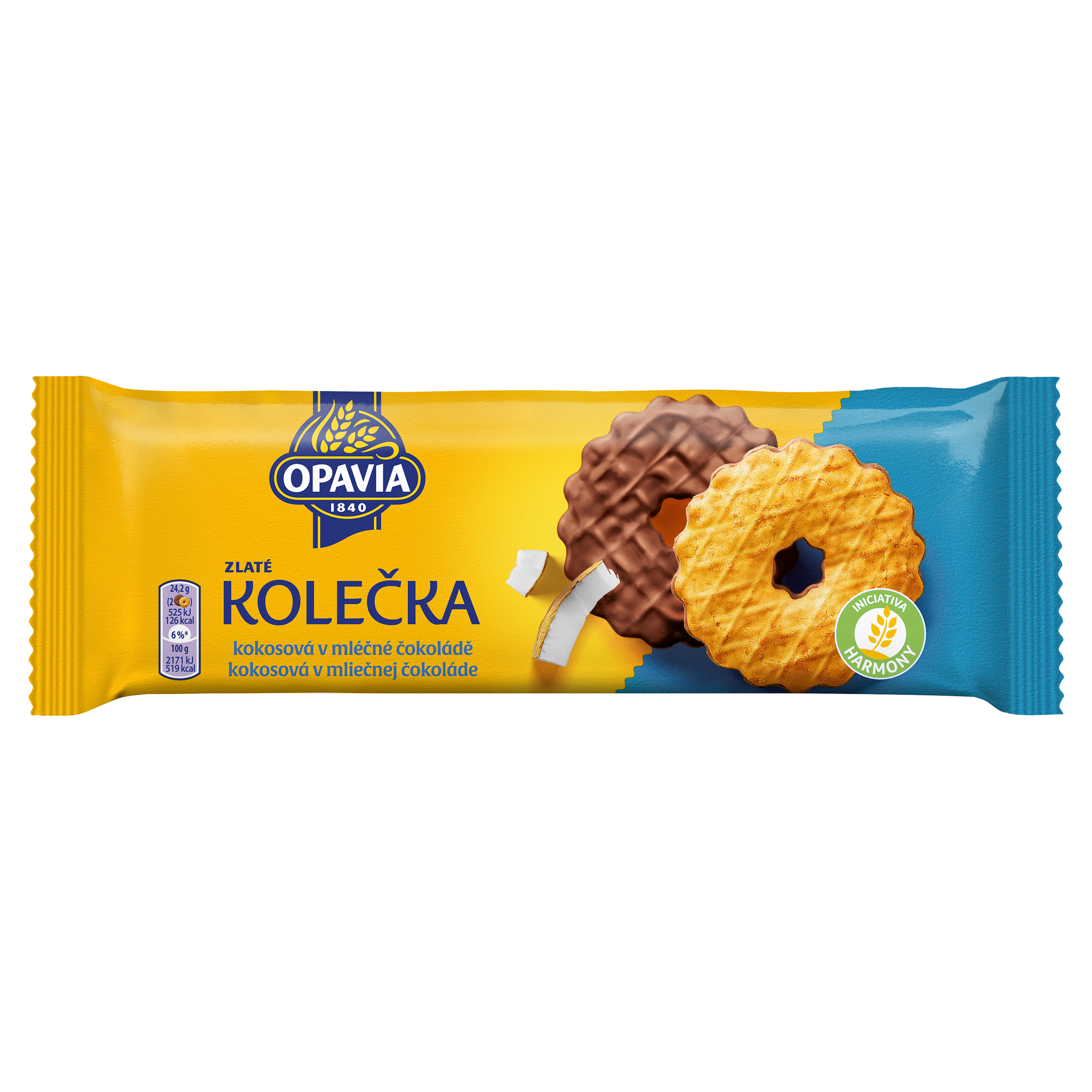 Opavia sušenky Zlaté Kolečka s kokosem