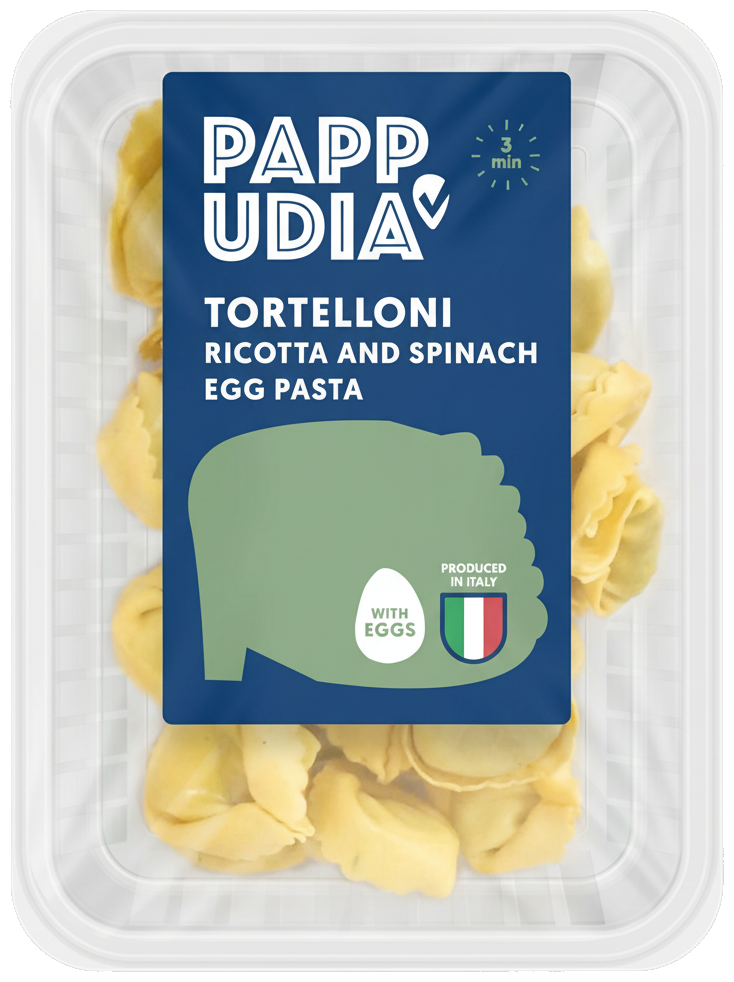 Pappudia Tortelloni s náplní ricotta a špenát