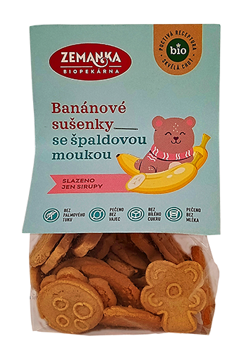 Biopekárna Zemanka BIO Špaldové banánové sušenky