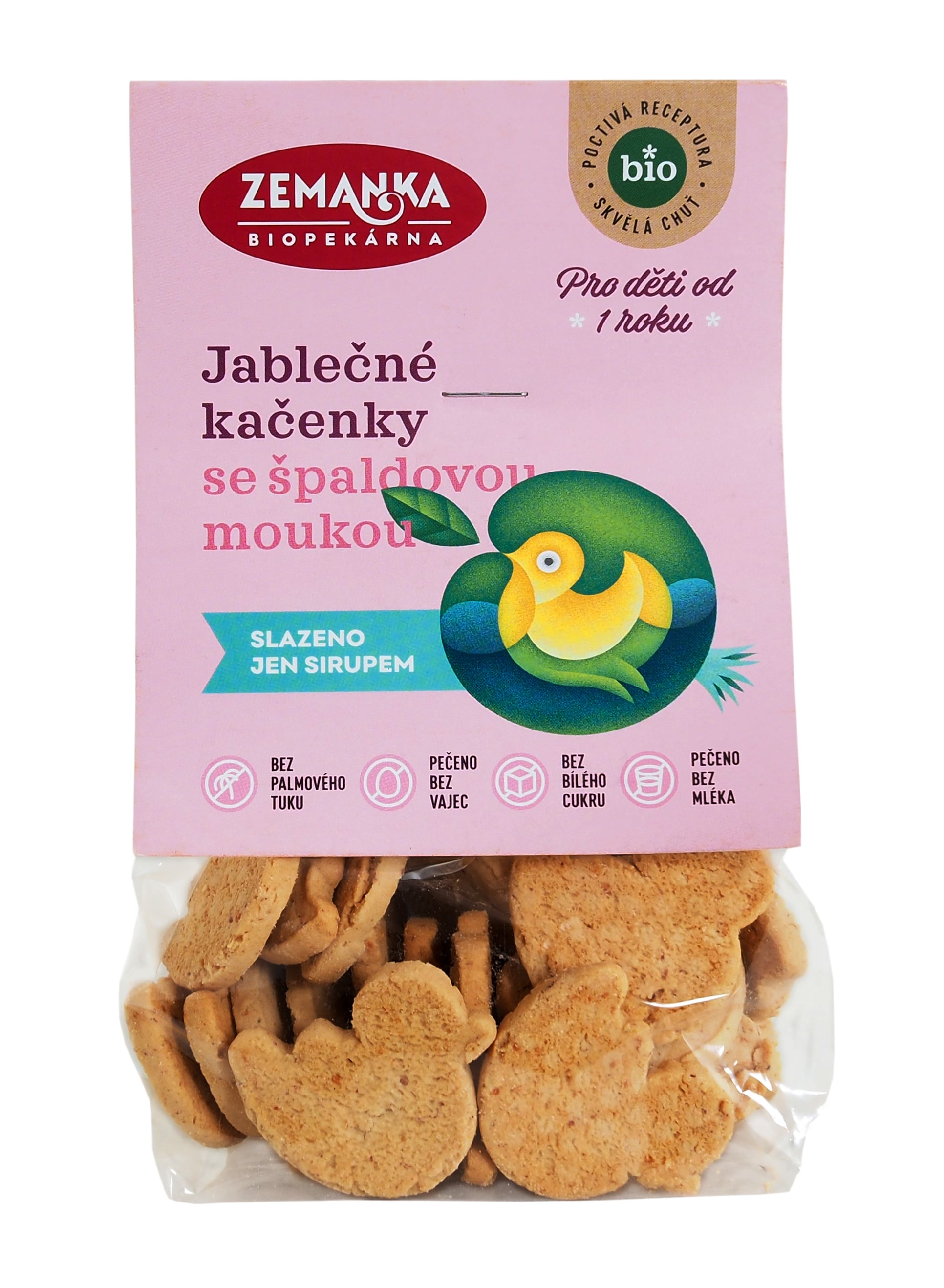 Biopekárna Zemanka BIO Kačenky jablečné se špaldou