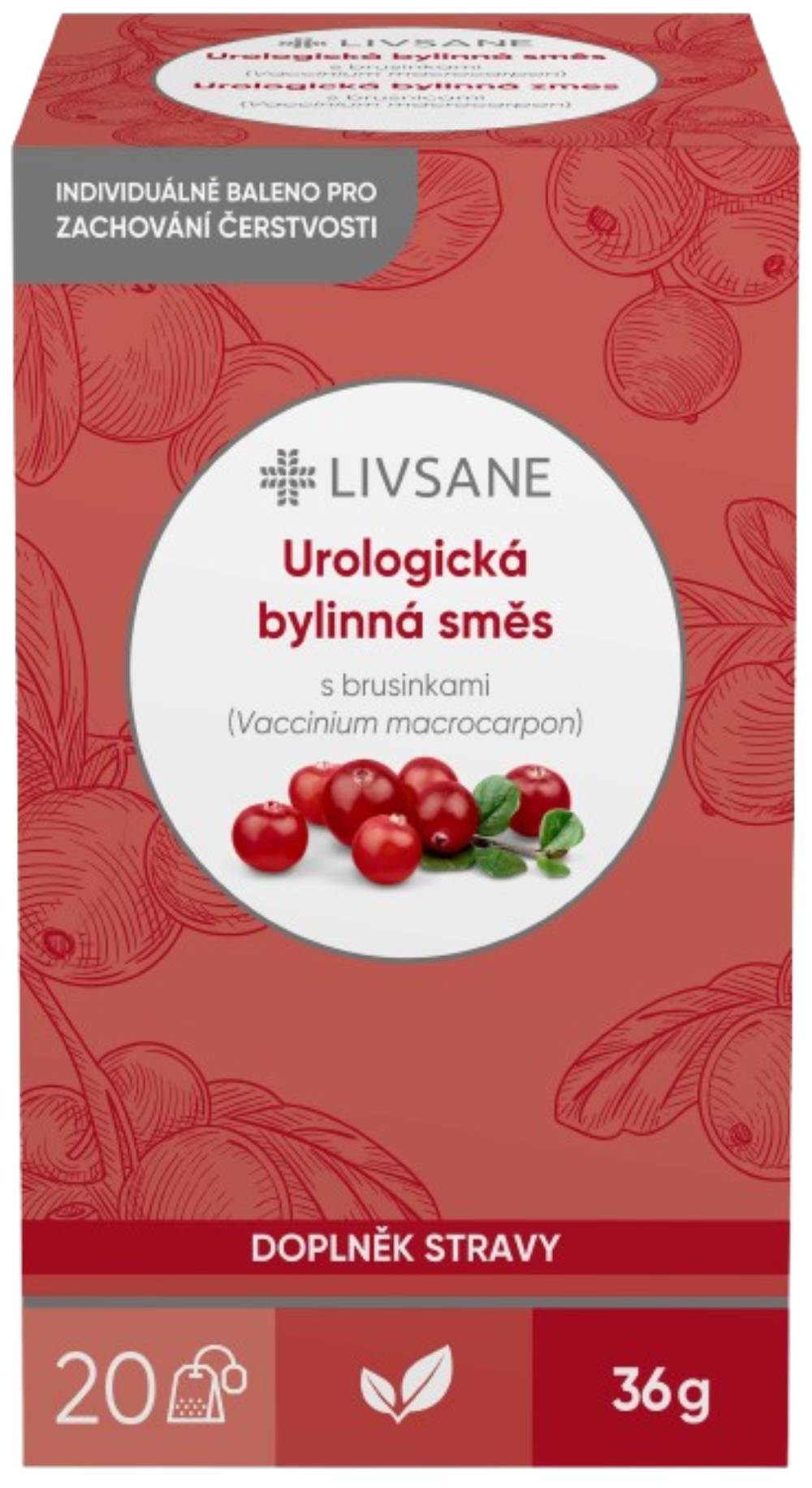 LIVSANE Urologická bylinná směs s brusinkami 20x1.8g