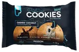 Passion Nutrition Plněné proteinové pečené cookies s kešu a kokosem s bílou a tmavou čokoládovou náplní