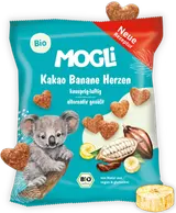 Mogli BIO Kakaová křupavá srdíčka s banánem