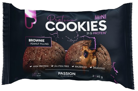 Passion Nutrition Plněné proteinové pečené cookies s čokoládou a arašídovou náplní