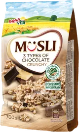 Bonavita Müsli 3 druhy čokolády zapékané a křupavé