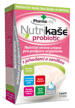 Nutrikaše probiotic jahoda a vanilka 3x60g