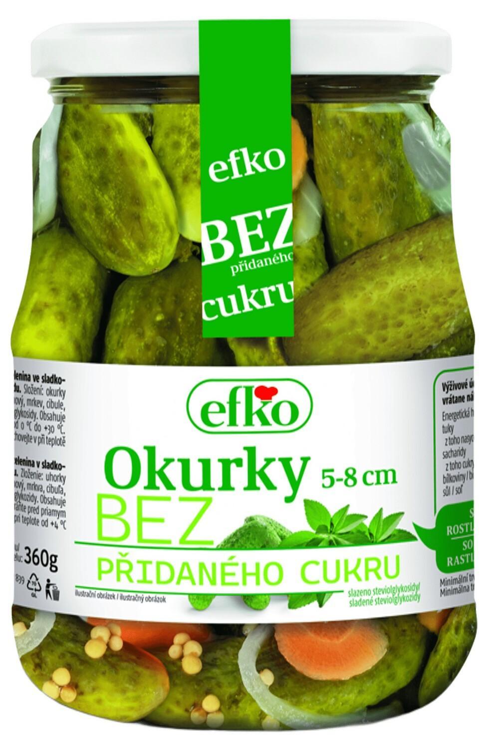 Efko Okurky 5–8 cm Bez přidaného cukru