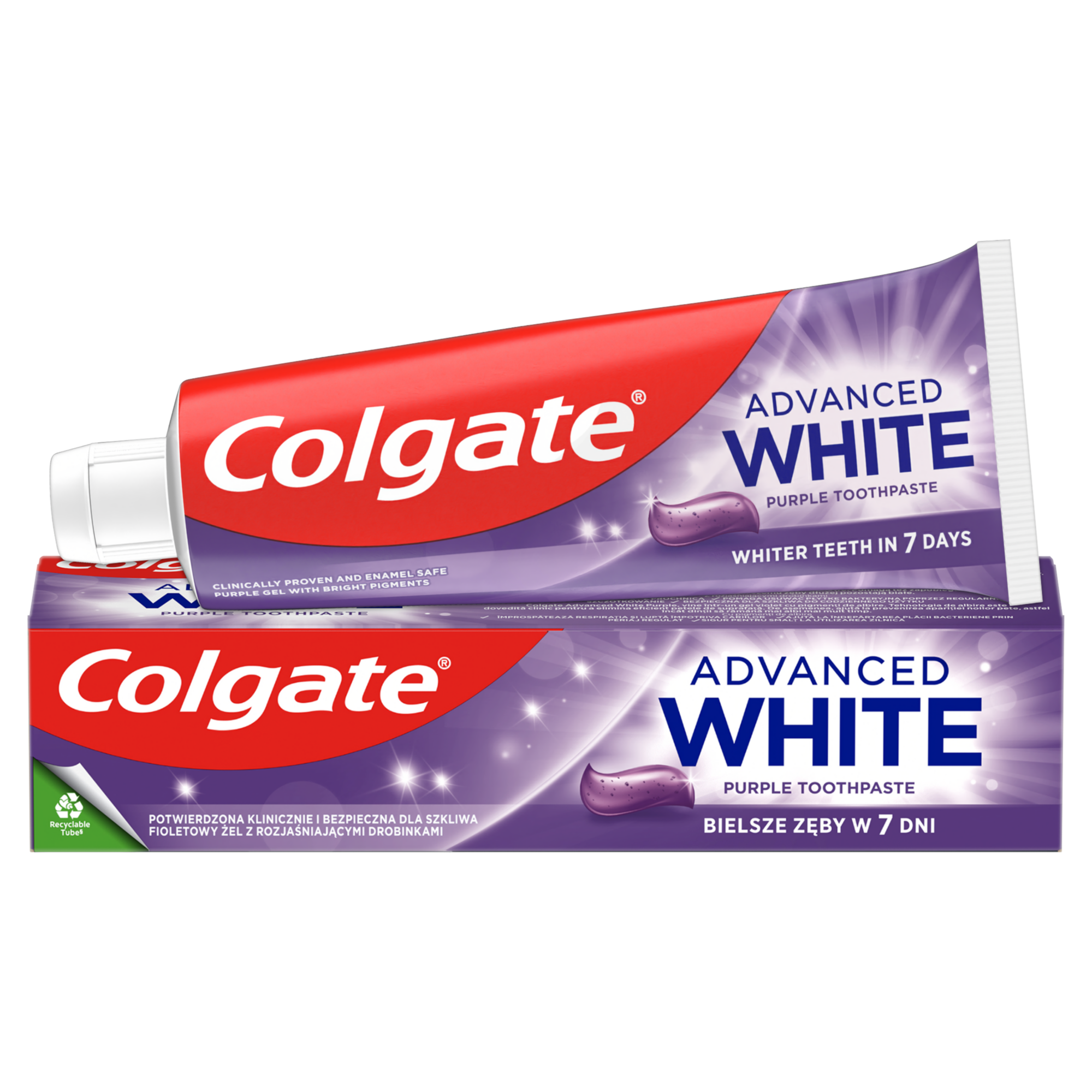 Colgate Advanced White Purple zubní pasta