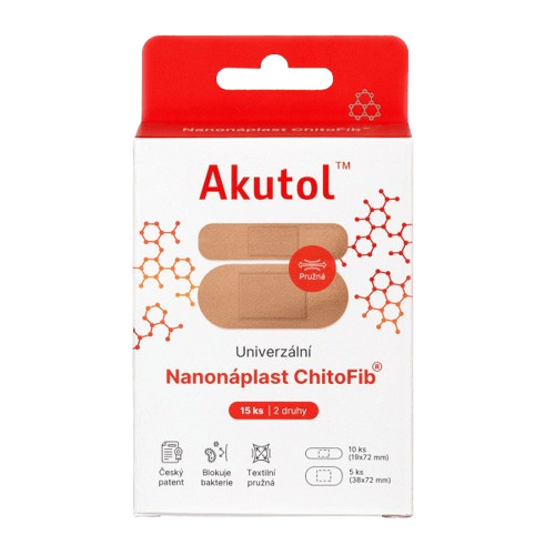 AKUTOL Nanonáplast ChitoFib Univerzál.balení 15ks