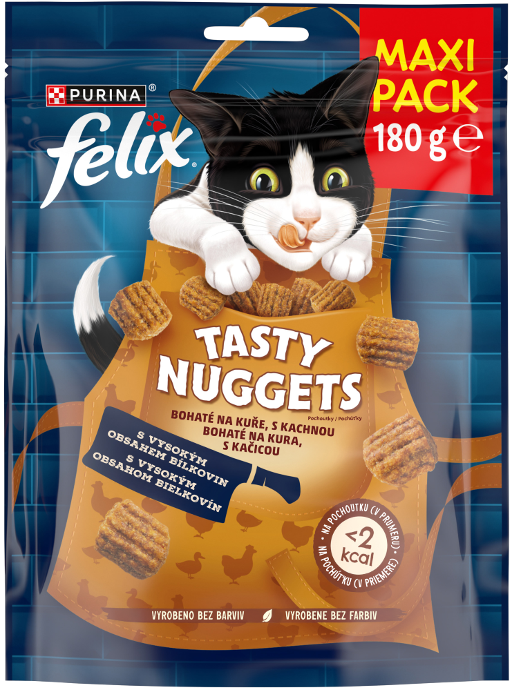 Felix Tasty Nuggets pamlsky pro kočky kuře a kachna