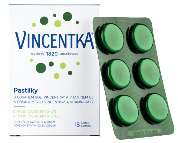 Vincentka Pastilky bylinné 18ks