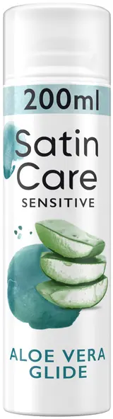 Gillette Satin Care gel na holení pro citlivou pokožku s aloe vera