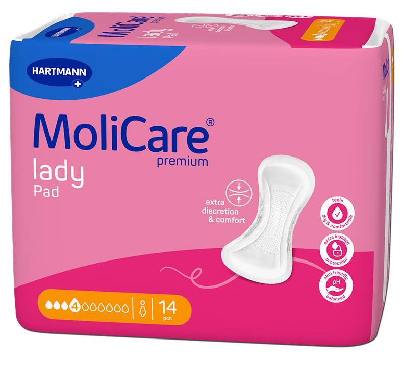 VLOŽKY ABSORPČNÍ MOLICARE LADY 4 KAPKY 841ML,14KS