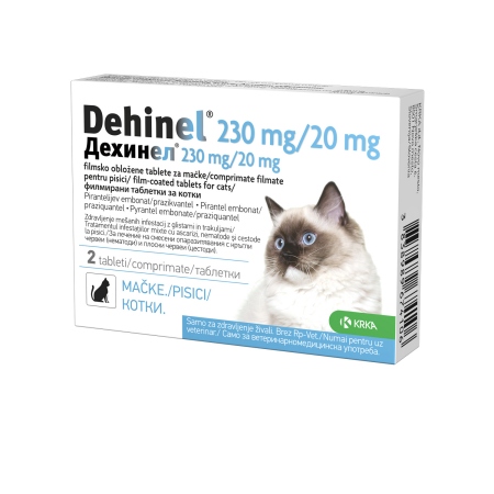 Dehinel 230mg/20mg pro kočky tbl.2