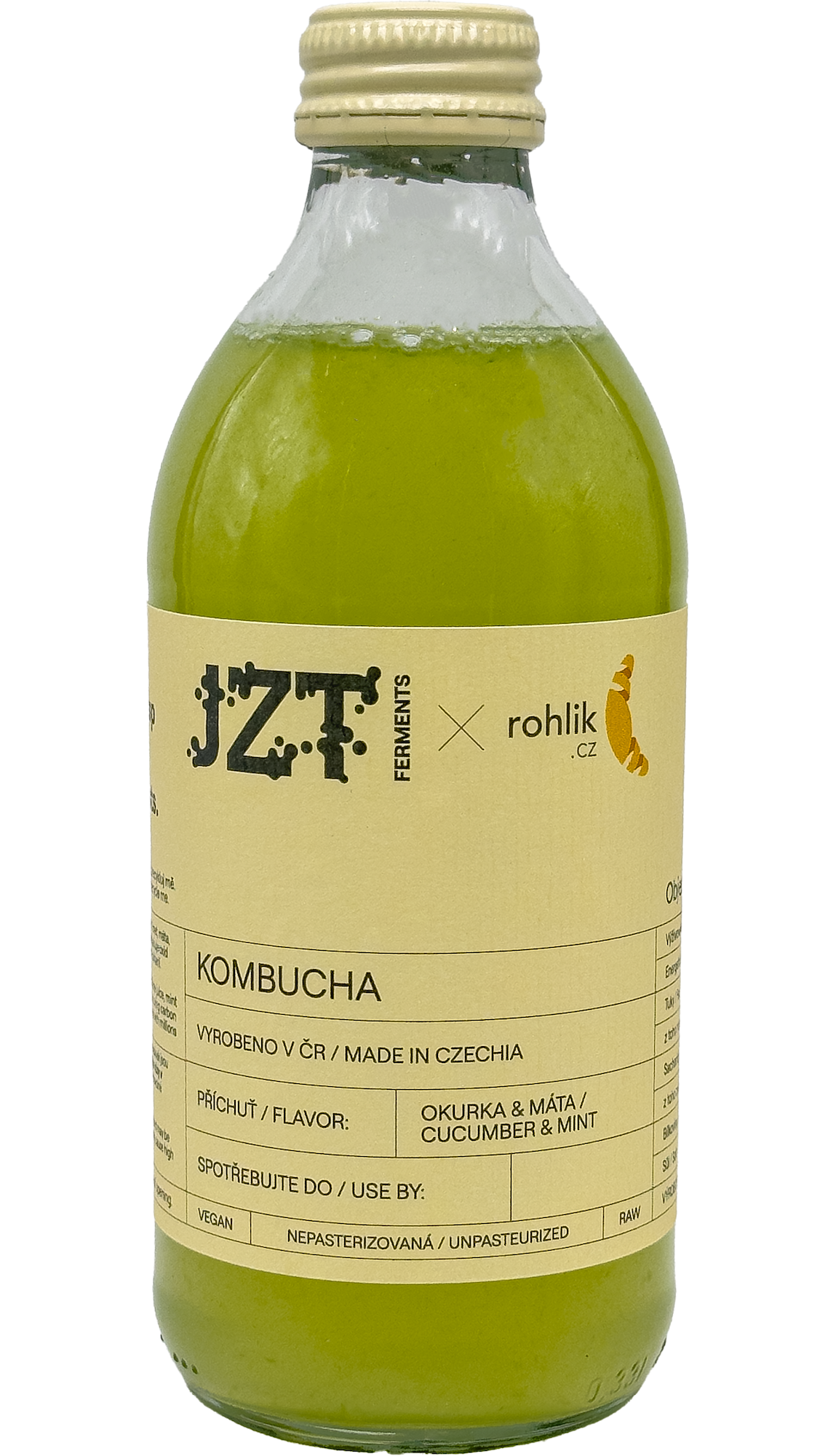 JZT Ferments x  Upcyklovaná kombucha Okurka s mátou