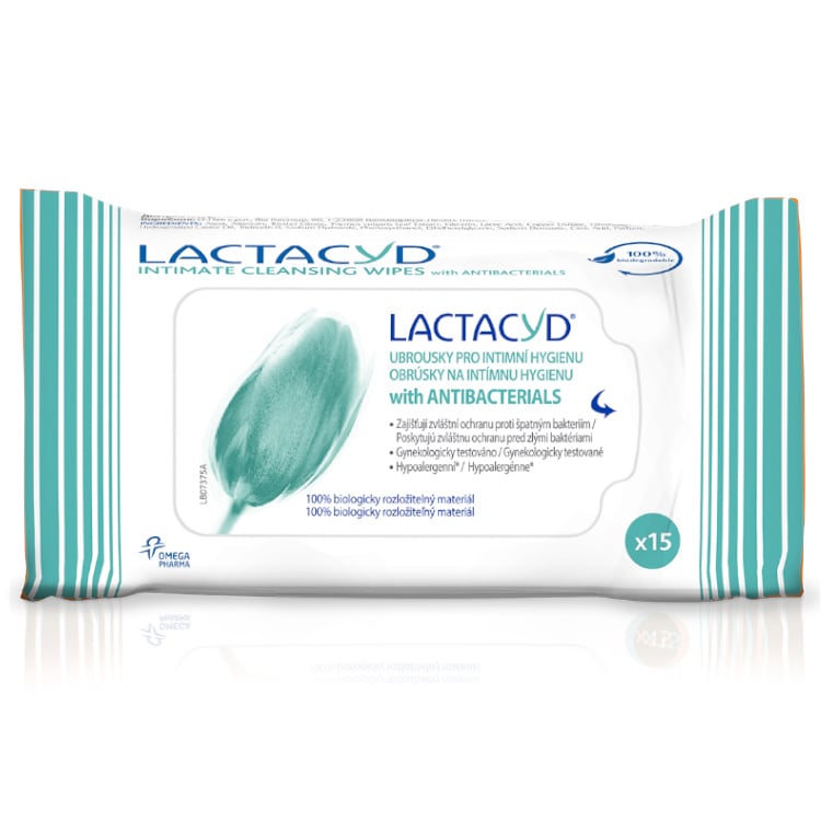 Lactacyd ubrousky with Antibacterials 15ks