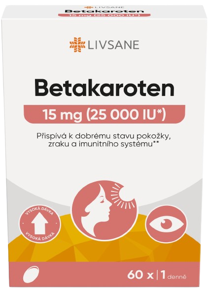 LIVSANE Betakaroten 15mg(25 000 IU)tob.60