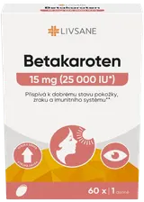 LIVSANE Betakaroten 15mg(25 000 IU)tob.60