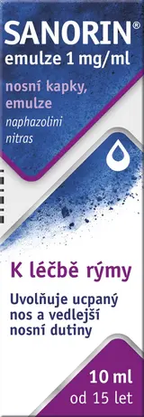 SANORIN EMULZE 1MG/ML Nosní kapky, emulze 1X10ML