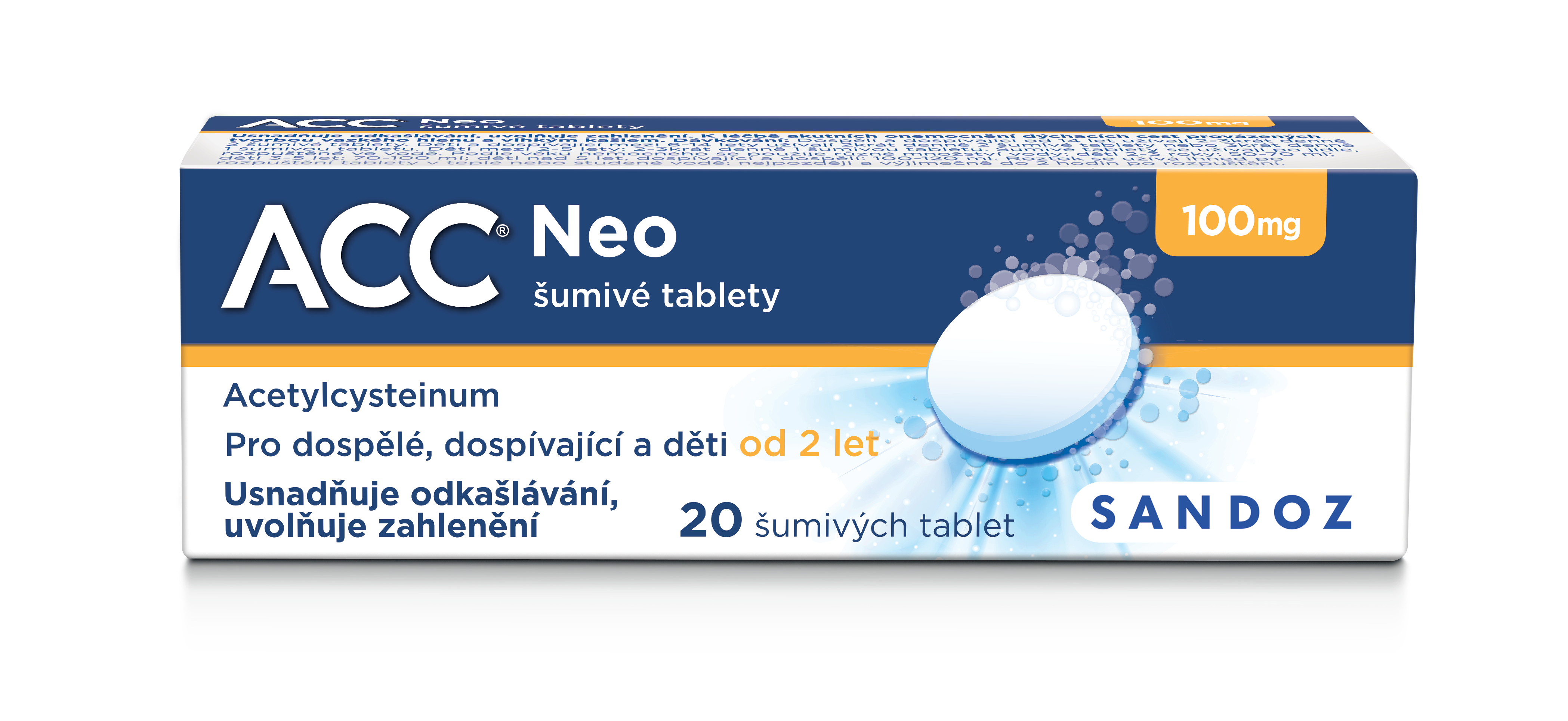 ACC NEO 100MG šumivá tableta 20