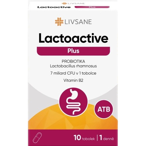 LIVSANE Lactoactive Plus PROBIOTIKA vit. B2 tob.10