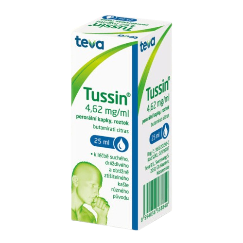 TUSSIN 4,62MG/ML Perorální kapky, roztok 1X25ML