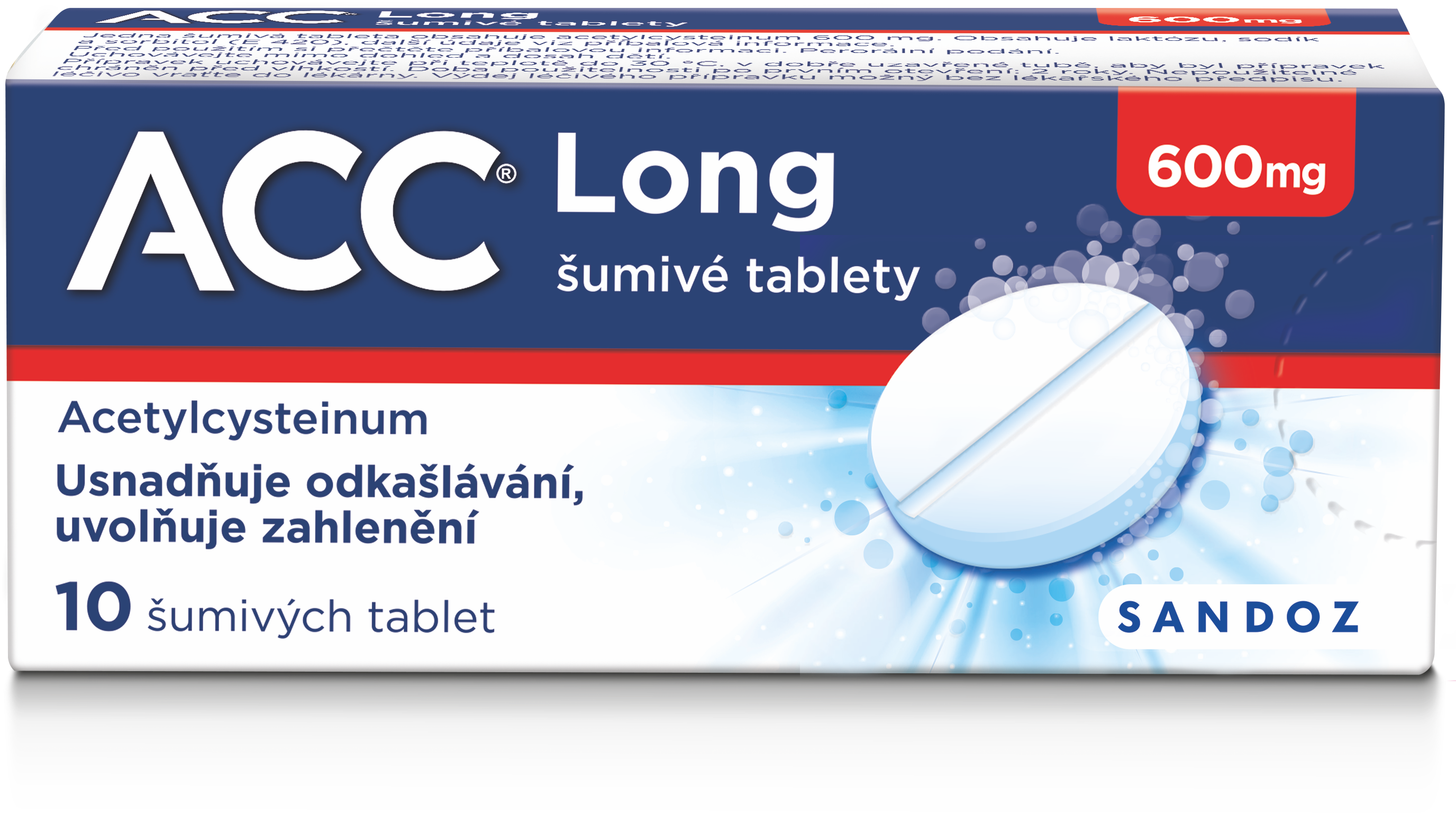 ACC LONG 600MG šumivá tableta 10