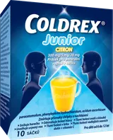 COLDREX JUNIOR CITRON 300MG/5MG/20MG Prášek pro perorální roztok v sáčku 10