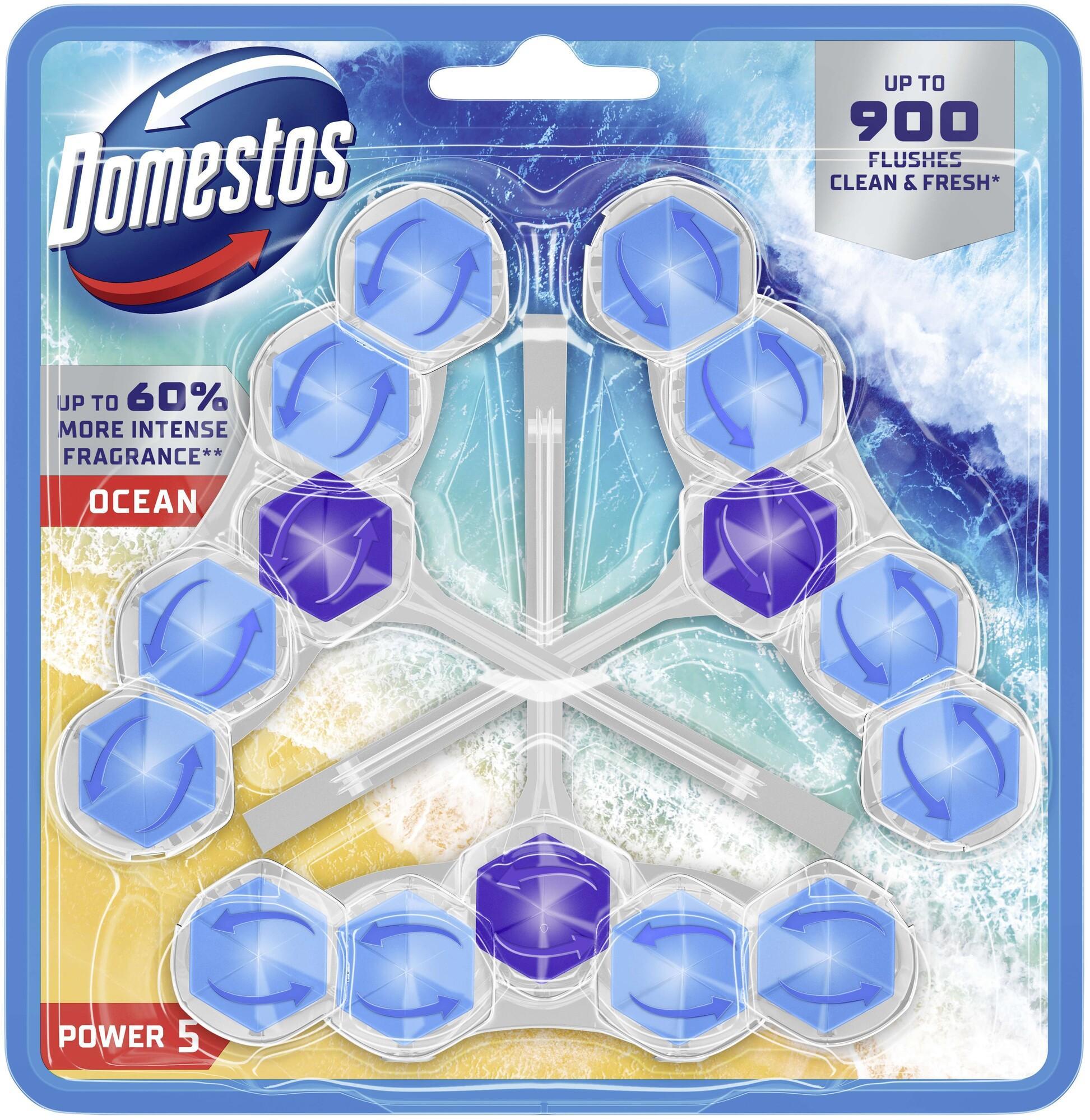Domestos Power 5 Ocean WC blok (3×50 g)