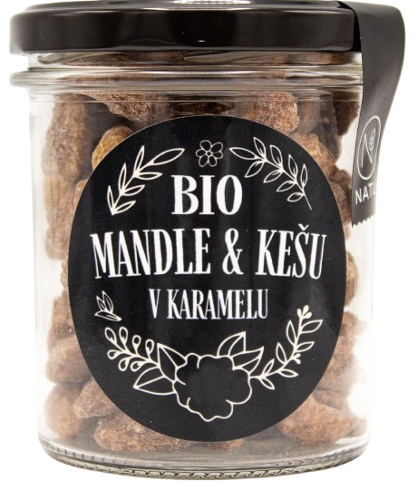 Natu BIO Mandle a kešu ořechy v karamelu