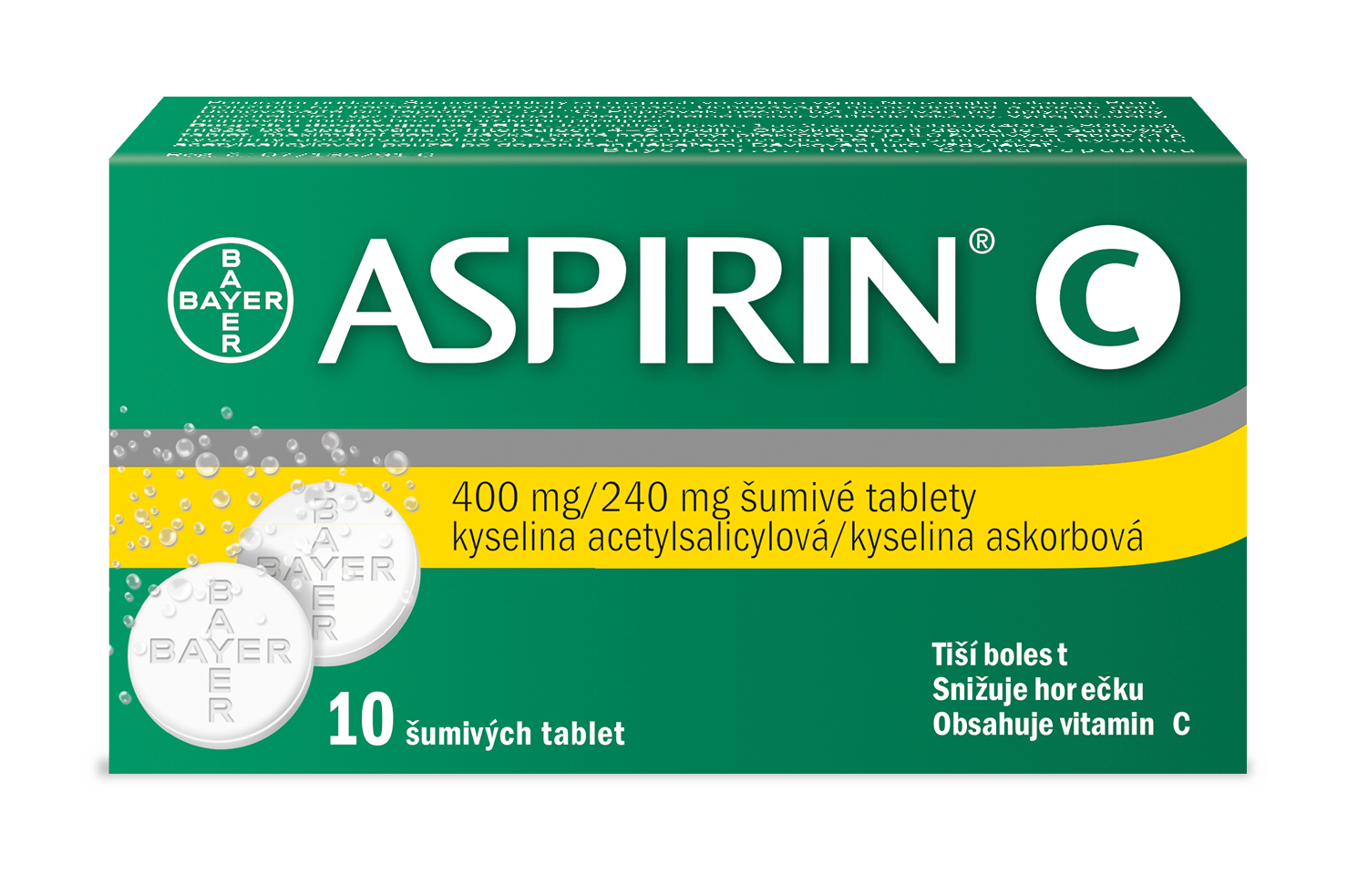 ASPIRIN C 400MG/240MG šumivá tableta 10
