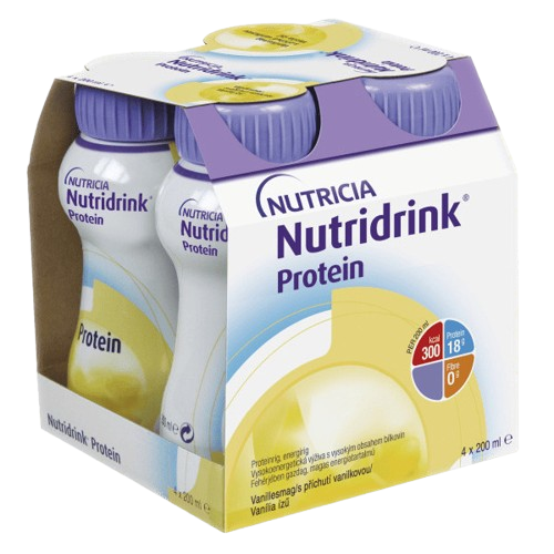 NUTRIDRINK PROTEIN S PŘÍCHUTÍ VANILKOVOU perorální roztok 4X200ML