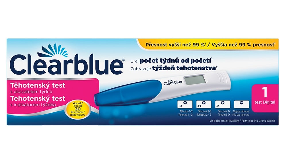 Clearblue digitální těhotenský test s ukazatelem týdnů 1ks