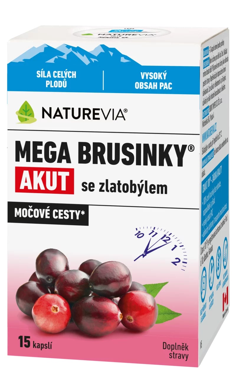 NatureVia Mega brusinky Akut cps.15