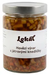 Lokál Hovězí vývar s játrovými knedlíčky