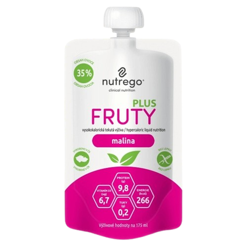 NUTREGO FRUTY PLUS MALINA perorální roztok 4X175ML