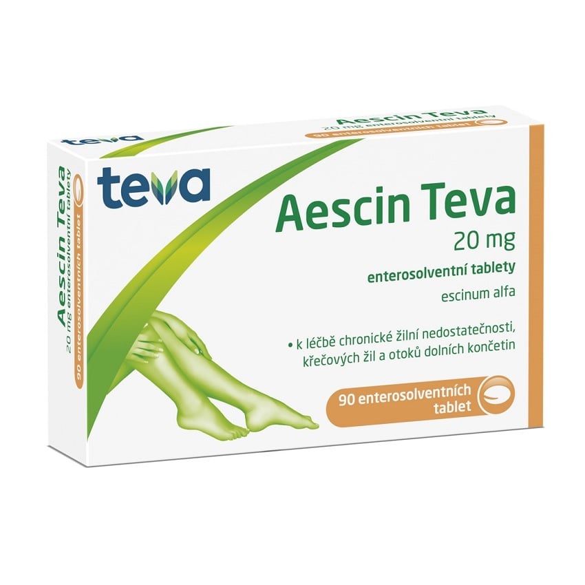 AESCIN TEVA 20MG Enterosolventní tableta 90