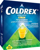 COLDREX HORKÝ NÁPOJ CITRON 750MG/10MG/60MG Prášek pro perorální roztok v sáčku 14