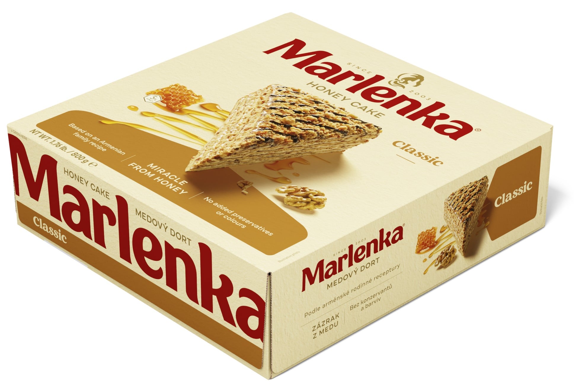 Marlenka Medový dort s oříšky